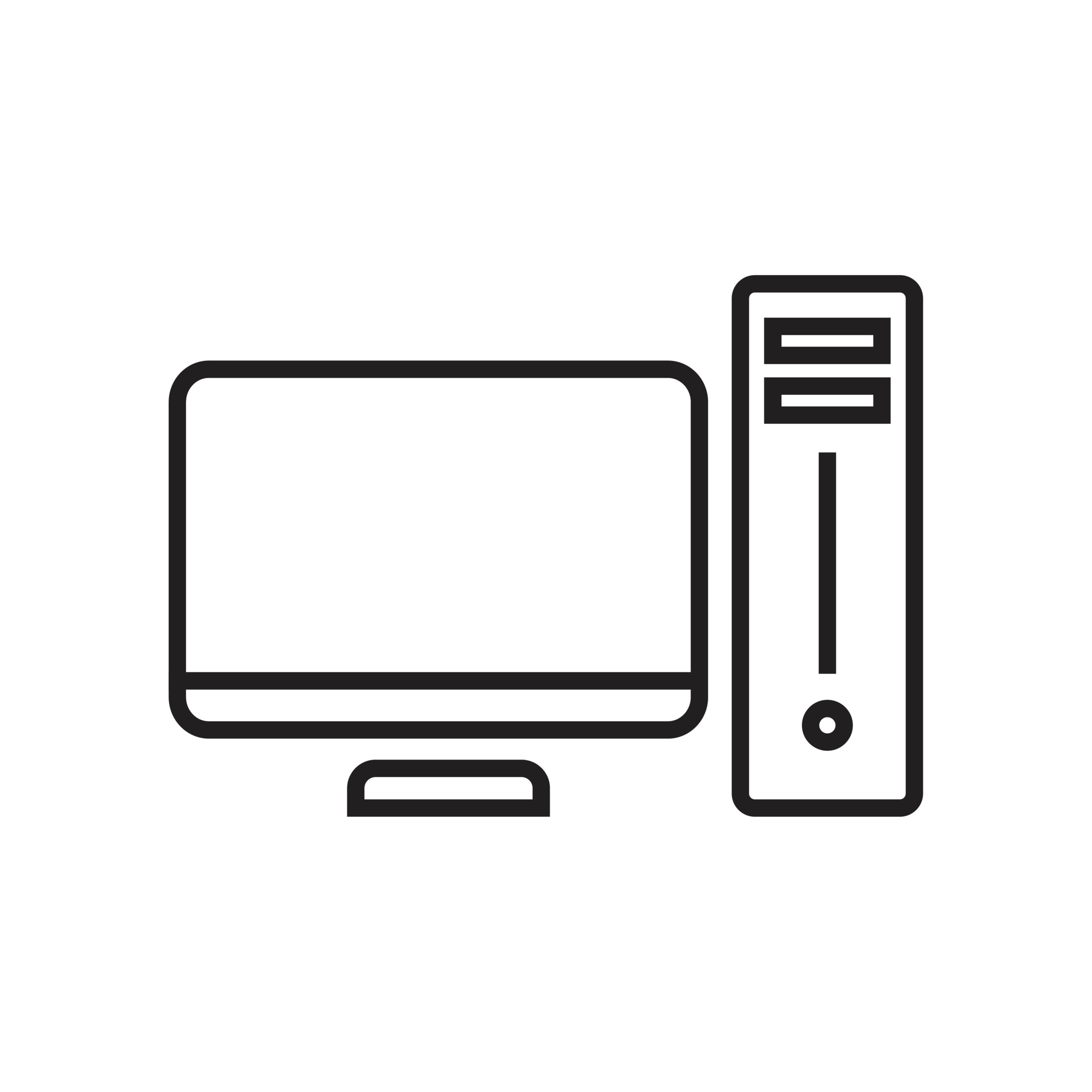 Vector image of computer